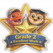 Grade 2 excellent work with the owl and Rex custom Aufkleber (Vorderseite)