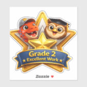 Grade 2 excellent work with the owl and Rex custom Aufkleber (Blatt)