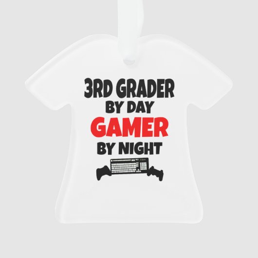 Grade by Day Gamer by Night Ornament (Vorderseite)