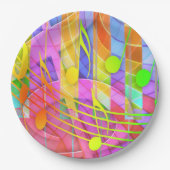 Grade Clef Music Einfache ästhetische Papierplatte Pappteller (Vorderseite)