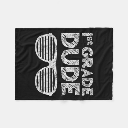 Grade Dudefirst Grade Back to School Fleecedecke (Vorderseite (Horizontal))