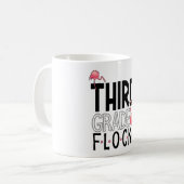 Grade Flock Pink Flamingo Squad Lehrerin Kind Th Kaffeetasse (Vorderseite Links)