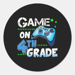 Grade Fun Game auf 4. Klasse Geschenk Runder Aufkleber
