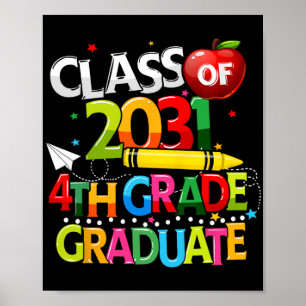 Grade Graduate Cl von 2031 Letzter Tag der Schule  Poster