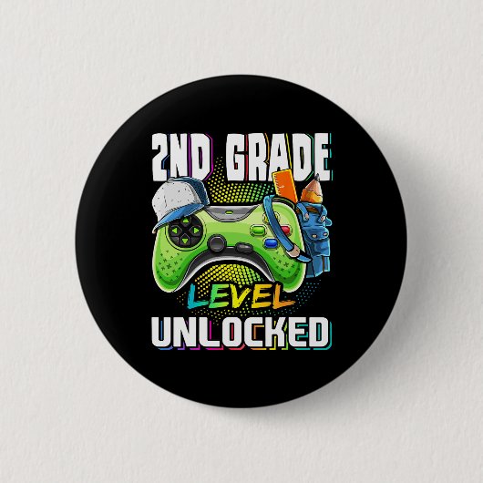 Grade Level Unlock Video Game Zurück zum Schuljung Button (Vorderseite)