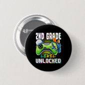 Grade Level Unlock Video Game Zurück zum Schuljung Button (Vorne & Hinten)