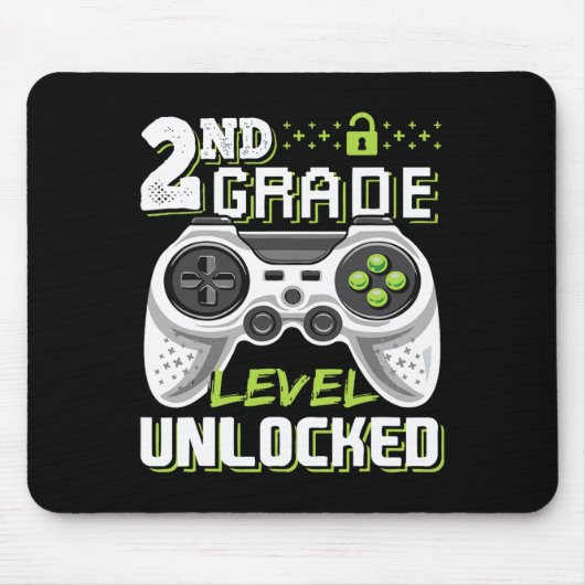Grade Level Unlock Video Game Zurück zum Schulspie Mousepad (Vorne)