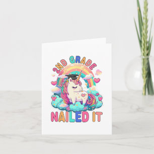 Grade Nail It Abschluss Girl Einhorn Graduate 2 Karte
