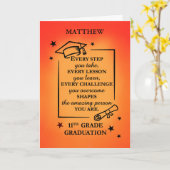 Grade Personalize Graduate Inspiration Karte (Gelbe Blume)