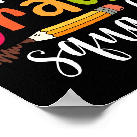 Grade Squad Fun Zurück zur Schule 2. Grader Lehrer Poster (Ecke)