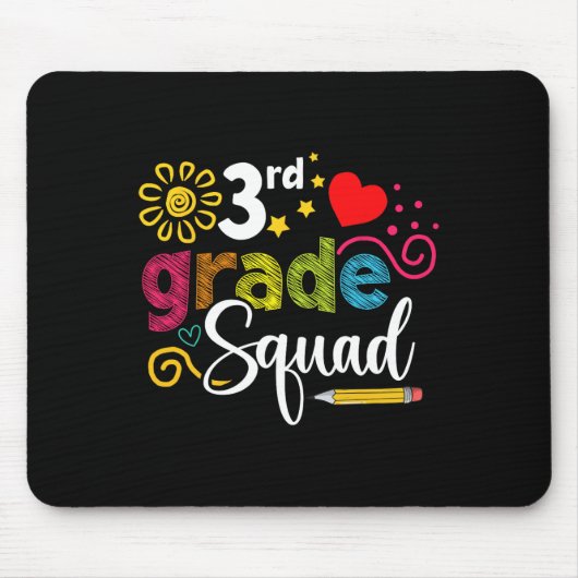 Grade Squad Zurück zur Schule Kinder der dritten K Mousepad (Vorne)