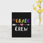 Grade Teacher First Day School 1. Crew Karte (Gelbe Blume)