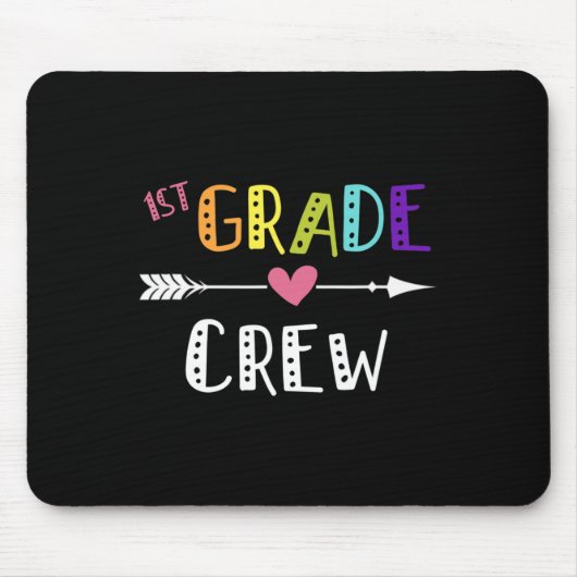 Grade Teacher First Day School 1. Crew Mousepad (Vorne)