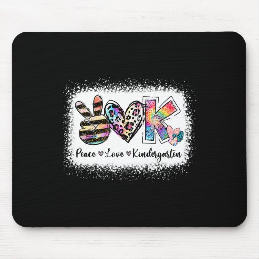 Grade Teacher Peace Liebe Kindergarten Team Kinder Mousepad (Vorne)