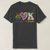 Grade Teacher Peace Liebe Kindergarten Team Kinder T-Shirt (Design vorne)