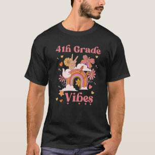 Grade Vibes School Groovy Retro Girl Boho Rain T-Shirt