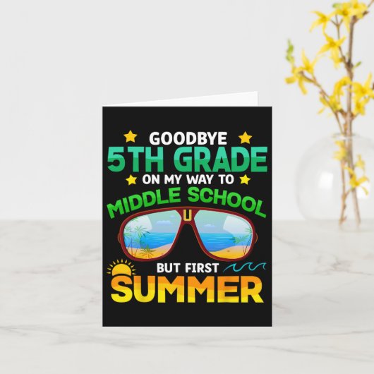 Grade Way to Middle School Grade erste Sommer Grad Karte (Gelbe Blume)