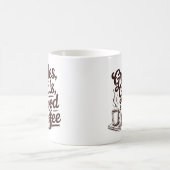 Grades Goals & Good Coffee Retro Teacher Kaffeetasse (Mittel)