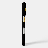 Gradgoldene Blume auf schwarz Case-Mate iPhone Hülle (Rückseite / Rechts)