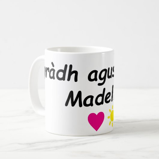 gràdh agus solas, Madeline (love and light) Kaffeetasse (Vorderseite Links)
