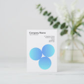 Gradient 3 Circles 01 Business Card Visitenkarte (Stehend Vorderseite)