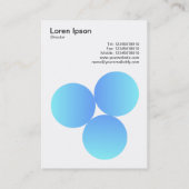 Gradient 3 Circles 01 Business Card Visitenkarte (Rückseite)