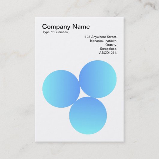 Gradient 3 Circles 01 Business Card Visitenkarte (Vorderseite)