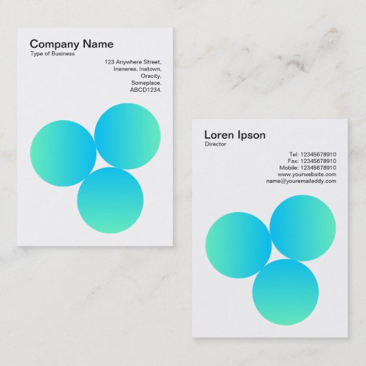 Gradient 3 Circles 05 Visitenkarte (Vorne/Hinten)