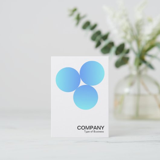 Gradient 3 Circles v2 01 Visitenkarte (Stehend Vorderseite)