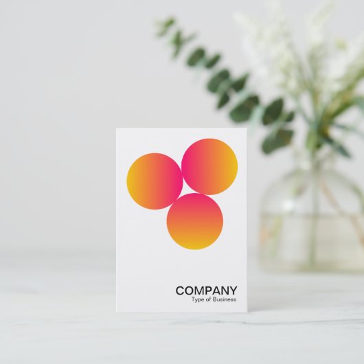 Gradient 3 Circles v2 03 Visitenkarte (Stehend Vorderseite)