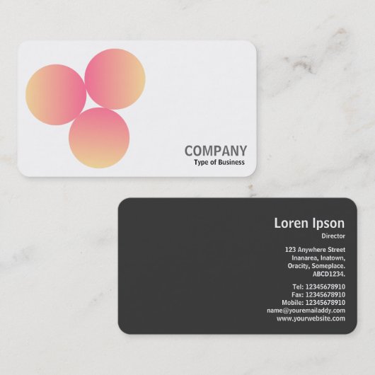 Gradient 3 Circles v3 02 Visitenkarte (Vorne/Hinten)