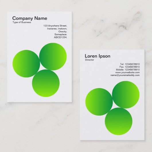 Gradient 3 Kreise 04 Visitenkarte (Vorne/Hinten)