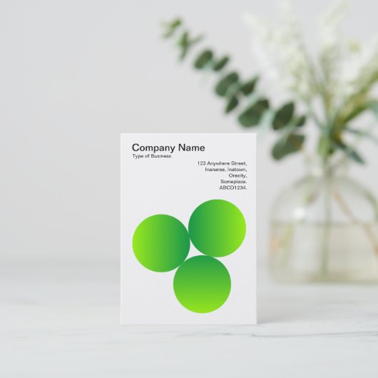 Gradient 3 Kreise 04 Visitenkarte (Stehend Vorderseite)