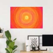 Gradient 60 - Psychedelisch, orange gelb Poster (Heimbüro)
