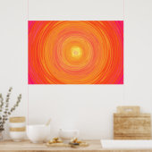 Gradient 60 - Psychedelisch, orange gelb Poster (Küche)