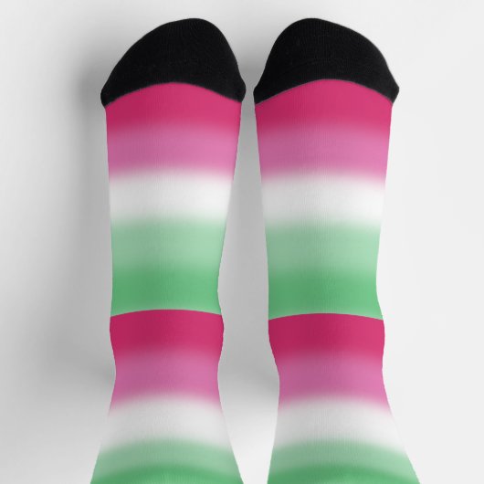 Gradient Abrosexual Pride Socken (Oben)