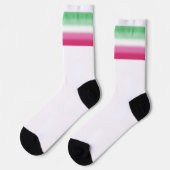 Gradient Abrosexuell Stolzflagge Socken (Linkes Detail)
