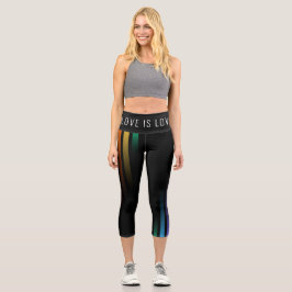 Gradient Abstrakt Rainbow Pattern Prix Capri Leggings
