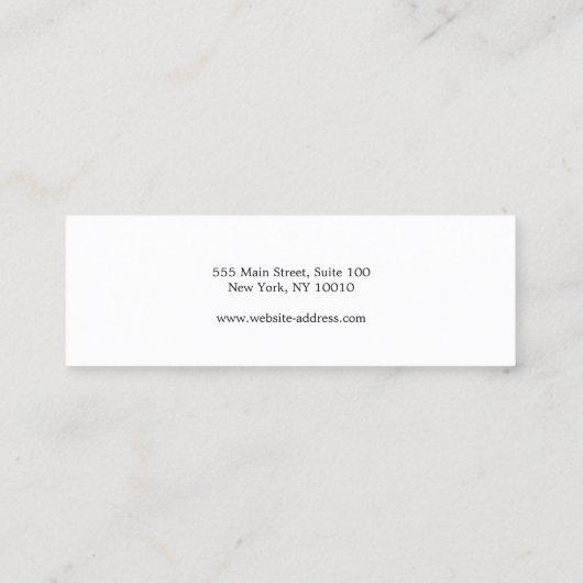 Gradient Add Logo Oring Display Mini Visitenkarte (Rückseite)