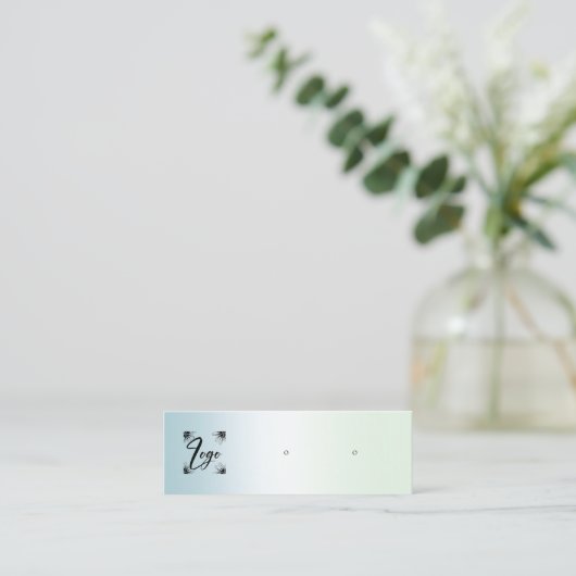 Gradient Add Logo Oring Display Mini Visitenkarte (Stehend Vorderseite)