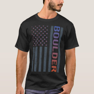 Gradient American Flag Boulder T-Shirt