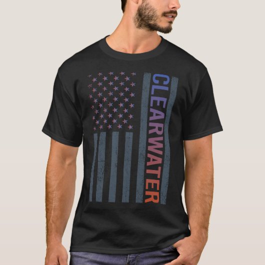 Gradient American Flag Clearwater T-Shirt (Vorderseite)