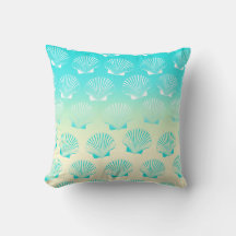 Gradient aqua blue und gelb seashell pattern