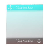 Gradient aqua rot | Weißanker Notizblock (Vorderseite)