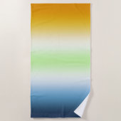 Gradient AroAce Agender Pride Strandtuch (Vorderseite)