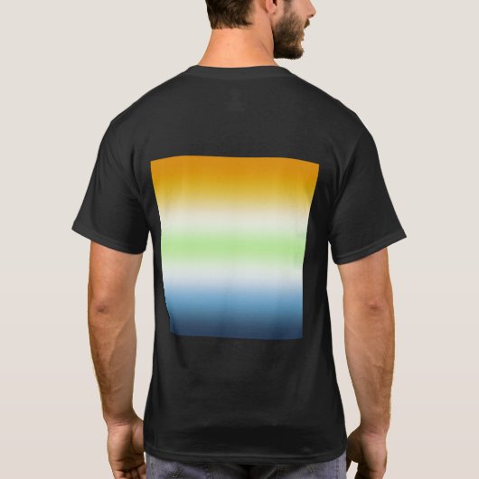 Gradient AroAce Agender Pride T-Shirt (Rückseite)