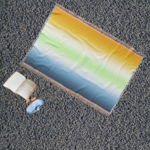 Gradient AroAce Agender Stolz Decke