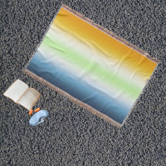 Gradient AroAce Agender Stolz Decke