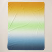 Gradient AroAce Agender Stolz Sherpadecke (Vorderseite)