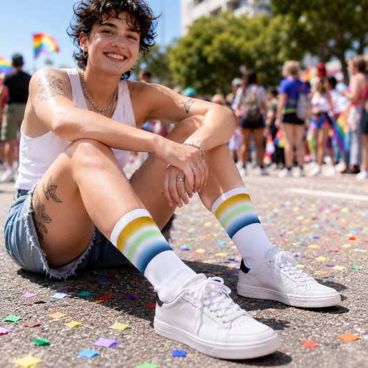 Gradient AroAce Agender Stolzflagge Socken